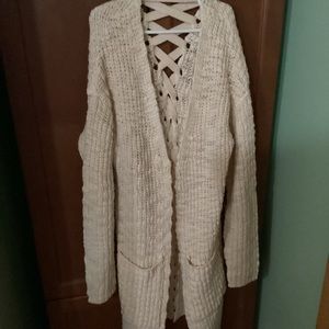 Poof apparel med cardigan small mint condition off white